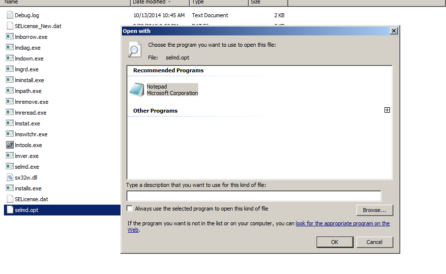 2 open with notepad
