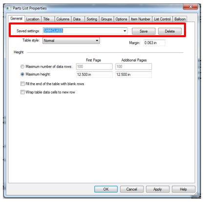 6 saved settings