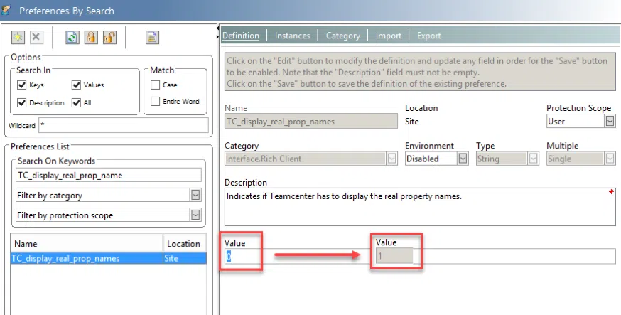 Teamcenter Property Names