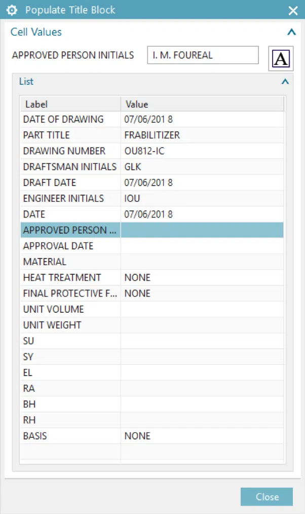 Title Block Entries on Subsequent Sheets in NX