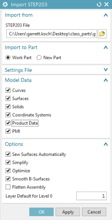 NX Step File