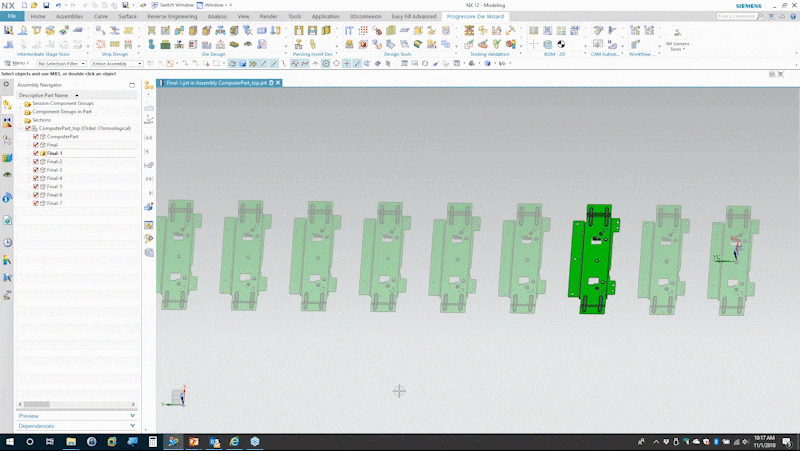 Process Design in NX Progressive Die Design