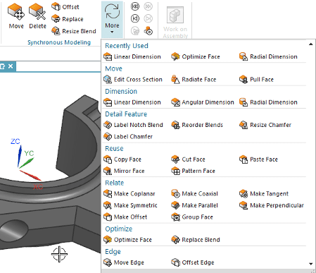 All the Synchronous Modeling Tools in the group. All the Synchronous Modeling Tools in the group.