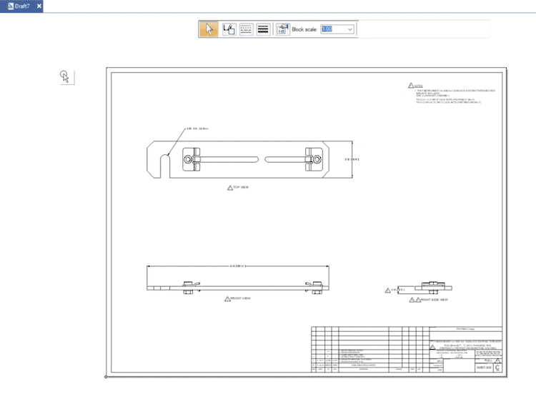 15 - Import DWG to Solid Edge - Revised View Final view of drawing in Solid Edge