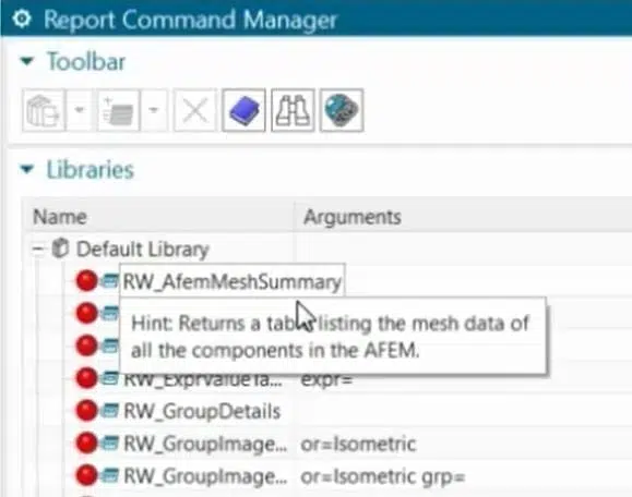 Report Command Manager NX NX Command Manager