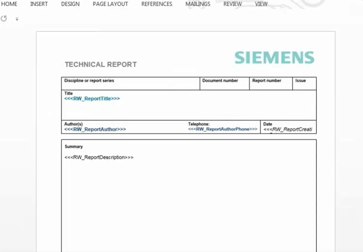 Siemens Technical Report NX Technical Report NX
