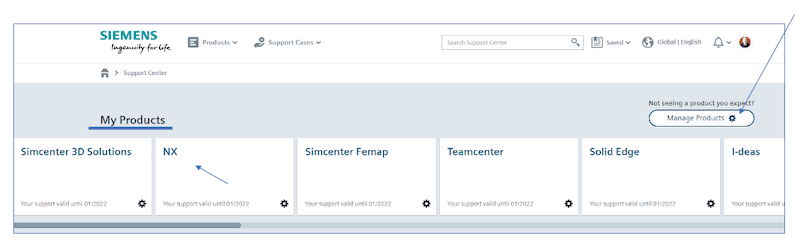 Managing Your Siemens Products in Siemens Support Center