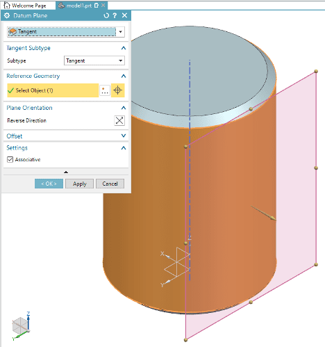 Cylinder for Creating Curved Surface in NX