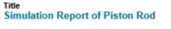 Simulation Report Title NX Report Title Siemens NX