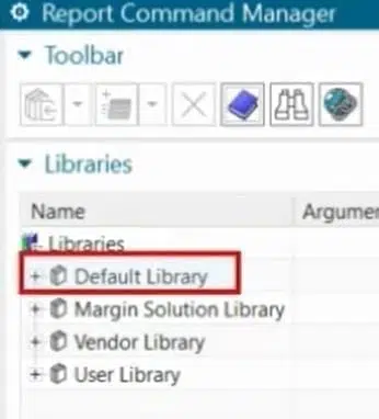 Report Command Manager Default Library NX Siemens NX Default Library