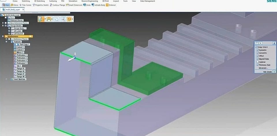 Solidedge Multi-Body Components Multi-Body Sheet Metal Parts