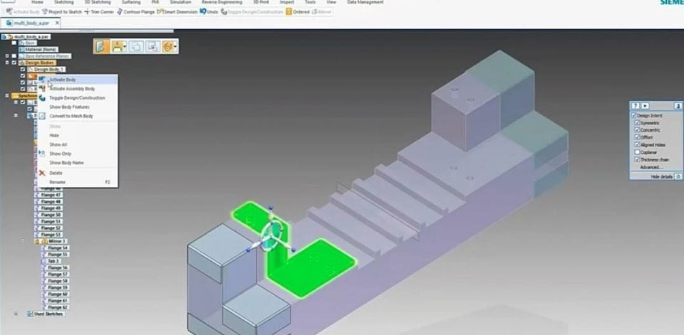 Activate Body Solidedge Multi-Body Modeling Solidedge
