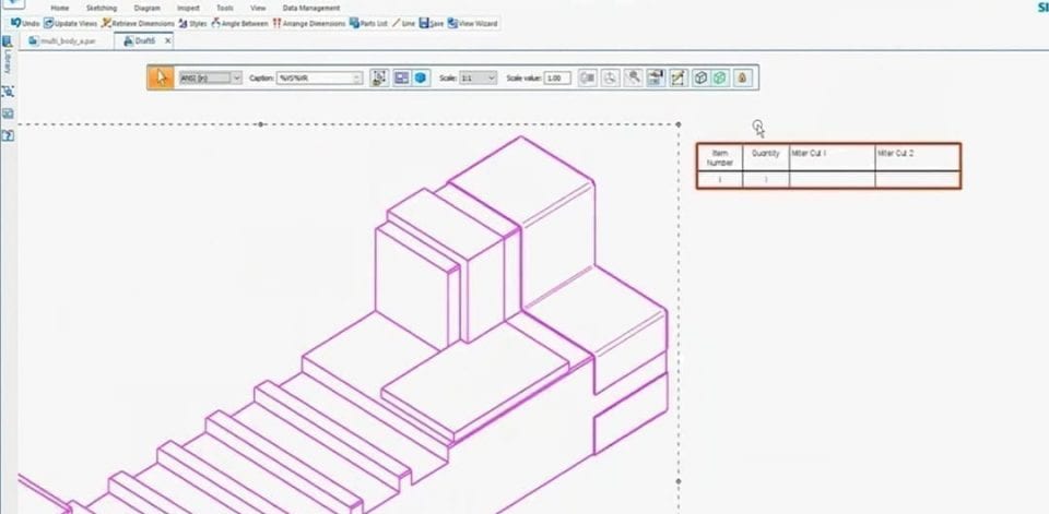 Multi-Body Modeling Draft Solidedge New Drawing Activate Model Solidedge
