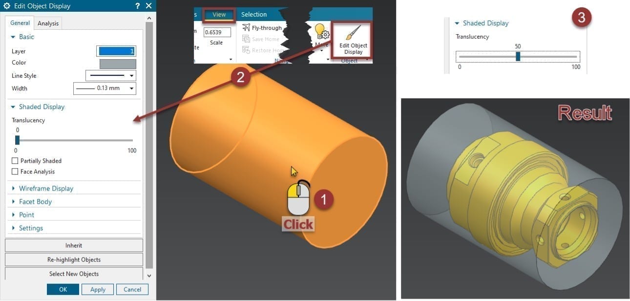 NX Mill Turn Part Edit Object Display