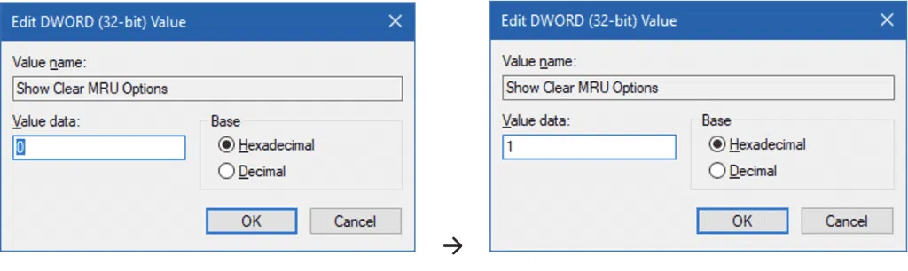 Clearing a Report List Value Data