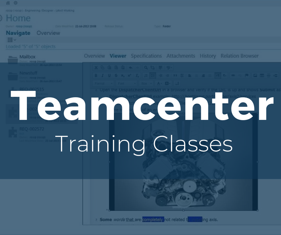 Teamcenter Training Classes
